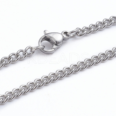 Non-Tarnish 304 Stainless Steel Curb Chains Twist Chains Necklaces LS-NJEW-L173-006-P-1