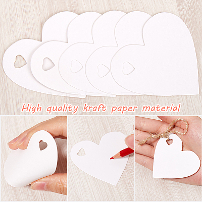 200Pcs Heart Paper Gift Tags CDIS-SP0001-14B-1