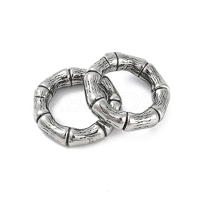 Bamboo Joint Ring 316 Surgical Stainless Steel Hoop Nose Rings EJEW-G416-19C-AS-1