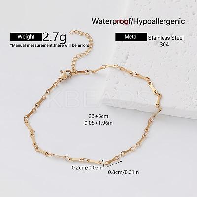 Elegant 304 Stainless Steel Link Chain Bracelets for Women XA7363-3-1