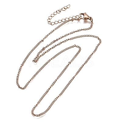 201 Stainless Steel Twisted Chain Necklaces NJEW-R023-09RG-1