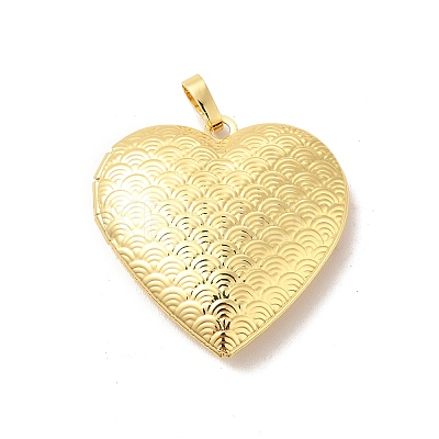Eco-Friendly Rack Plating Brass Locket Pendants KK-F850-05G-1