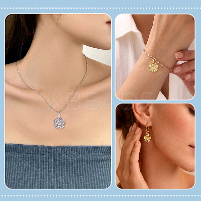 4Pcs 4 Styles Brass Pendants KK-TA0009-06-1