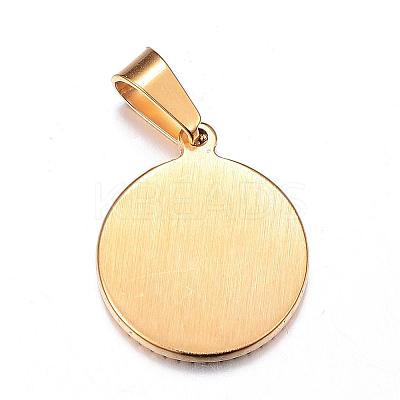 304 Stainless Steel Enamel Pendants STAS-G102-61B-1
