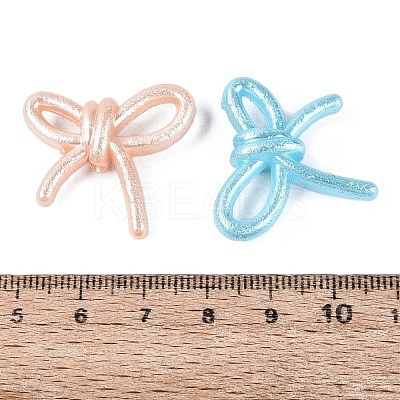Spray Painted Textured Opaque Acrylic Beads OACR-N160-19-1