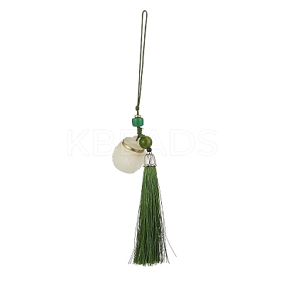 Resin Lotus Incense Balls Pendant Decorations HJEW-D300-01A-02PG-1