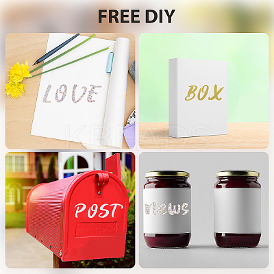 3 Colors PVC Self-Adhesive Label Stickers DIY-CP0011-35B-1