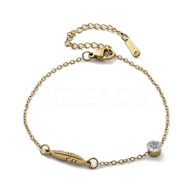 201 Stainless Steel Cable Chain Bracelets BJEW-H205-01D-G-1