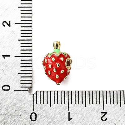 Brass Enamel Beads KK-B136-05G-02-1