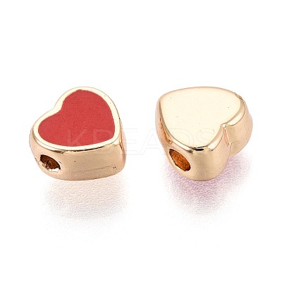 Brass Enamel Beads KK-A277-13G-1