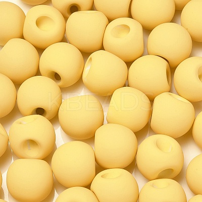 Rubberized Acrylic Beads OACR-G012-05B-1