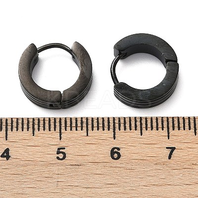 304 Stainless Steel Polishing Effect Hoop Earrings EJEW-M001-40C-EB-1