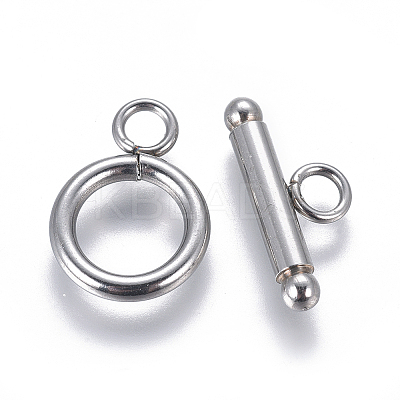Non-Tarnish 304 Stainless Steel Toggle Clasps STAS-I120-11A-P-1