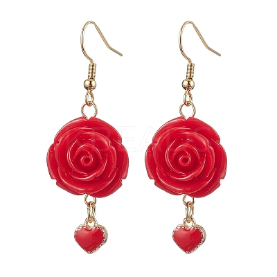 Resin Pendants Earrings EJEW-JE06014-1