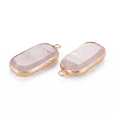 Natural Rose Quartz Pendants G-S359-292D-1