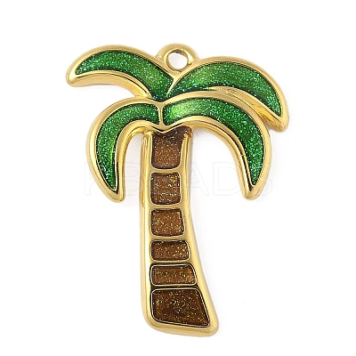 304 Stainless Steel Enamel Pendants LS-STAS-P408-12G-1