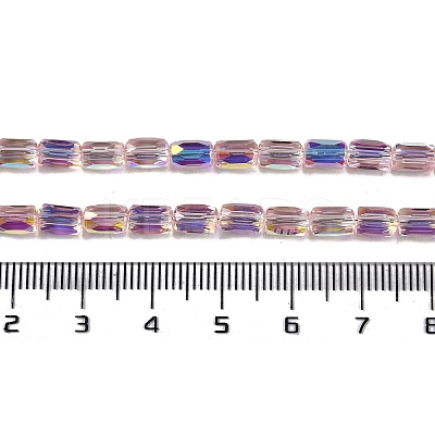 Electroplate Glass Chevron Beads Strands GLAA-Q101-02A-AB08-1
