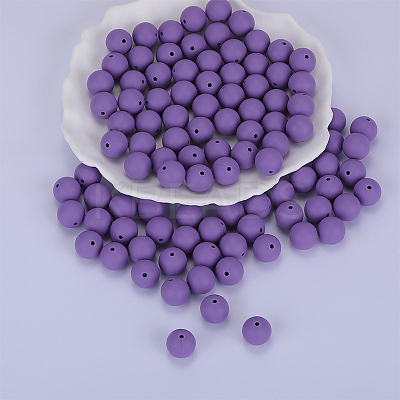 Round Silicone Focal Beads SI-JX0046A-109-1