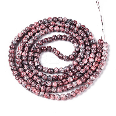 Baking Paint Glass Beads Strands X-DGLA-N016-4mm-04-1