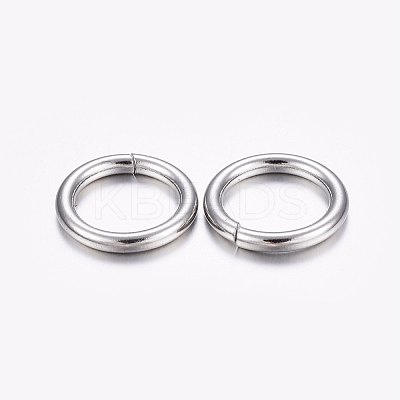 Tarnish Resistant 304 Stainless Steel Open Jump Rings X-STAS-F174-14P-1