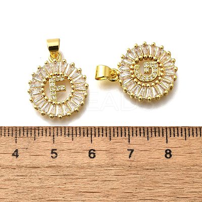 26Pcs Brass Micro Pave Cubic Zirconia Pendants KK-R218-04G-1