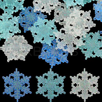 30Pcs 3 Colors Transparent Resin Decoden Cabochons RESI-SC0003-41-1