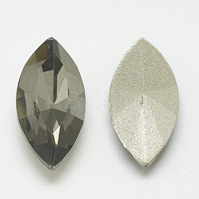 Pointed Back Glass Rhinestone Cabochons RGLA-T083-9x18mm-03-1
