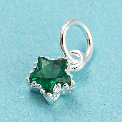 925 Sterling Silver Birthstone Charms STER-G035-01C-02-1