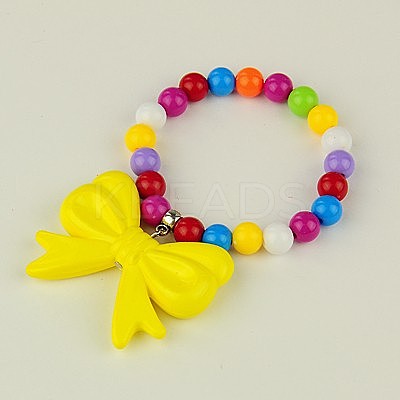 Fashion Acrylic Bracelets for Kids BJEW-JB00838-1