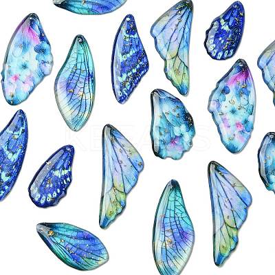 16Pcs 7 Styles Transparent Epoxy Resin Pendants RESI-FS0002-33A-1