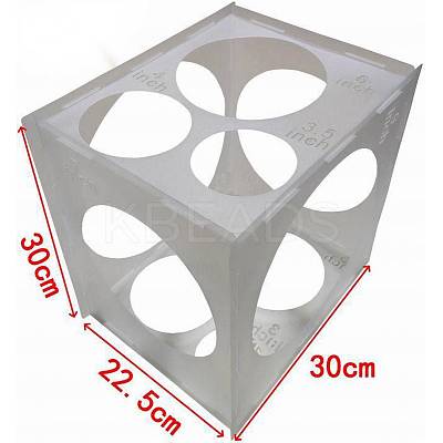 11 Holes Collapsible Plastic Balloon Sizer Box LS-TOOL-WH0119-25-1