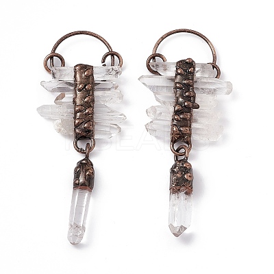 Natural Quartz Crystal Pendants G-D483-03AB-1