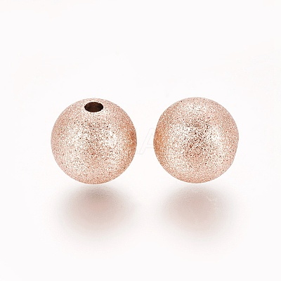 Ion Plating(IP) 304 Stainless Steel Textured Beads LS-STAS-F217-10RG-1
