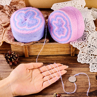 Segment Dyed Knitting Yarn DIY-TAC0033-03E-1