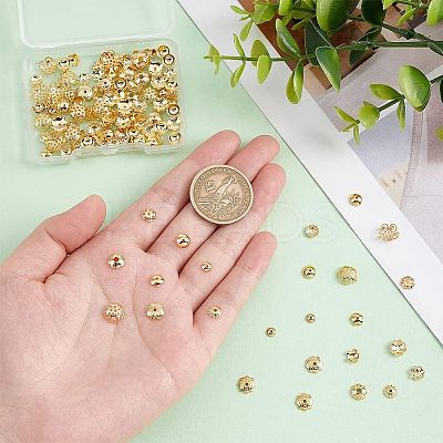 160Pcs 8 Style 304 Stainless Steel Bead Caps STAS-PH0004-45-1
