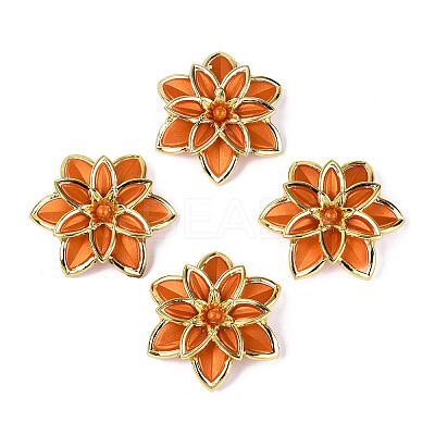 Matte Spray Painted Acrylic Beads OACR-N159-01B-1