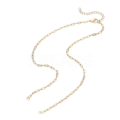 2.5MM 304 Stainless Steel Paperclip Chain Necklace Making AJEW-JB01496-02-1