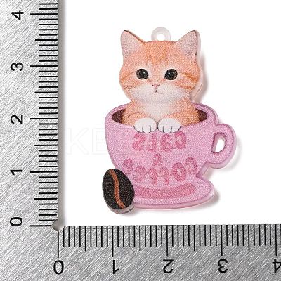 Opaque Printed Acrylic Pendants SACR-F017-04A-1