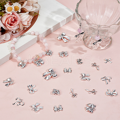 100Pcs 10 Style Tibetan Style Alloy Charms FIND-GO0003-93-1