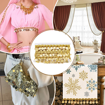 Metallic Braided Lace Trim DIY-WH0308-592-1