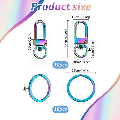 10Pcs Zinc Alloy Swivel Clasps FIND-PH0027-09-1