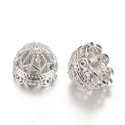 Alloy Bead Cap Rhinestone Settings PALLOY-S090-36P-LF-1