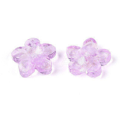 Baking Paint Transparent Glass Beads DGLA-N014-08A-04-1