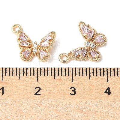 Brass Micro Pave Cubic Zirconia Pendants KK-A253-17G-1