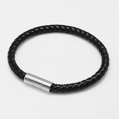 Braided Leather Cord Bracelets X-BJEW-I199-02-1