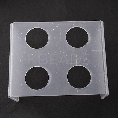 2Pcs Rectangle 4 & 6 Holes Acrylic Display Stand ODIS-OC0001-21-1