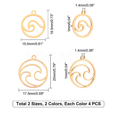 201 Stainless Steel Laser Cut Pendants STAS-UN0014-31-1