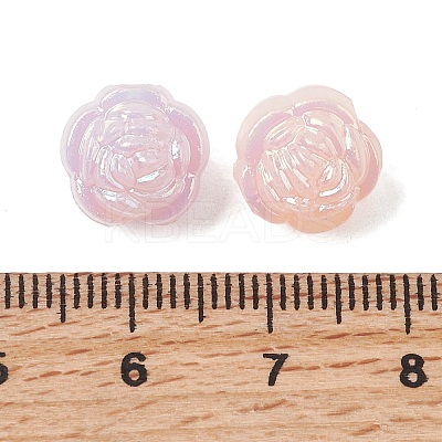 UV Plating Opaque Acrylic Beads OACR-G058-17B-1