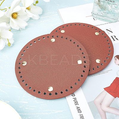 PU Leather Flat Round Bag Bottom FIND-CA0001-11J-1
