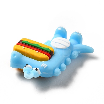 Dinosaur with Hamburger Shape PVC Pendants KY-E012-03D-1